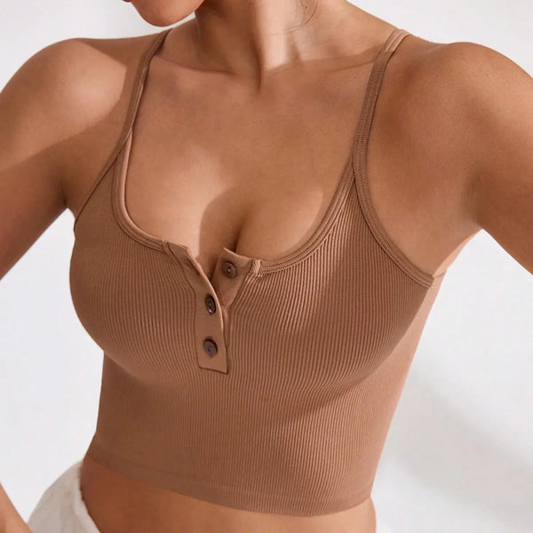 Padded Sleeveless Yoga Tank Top