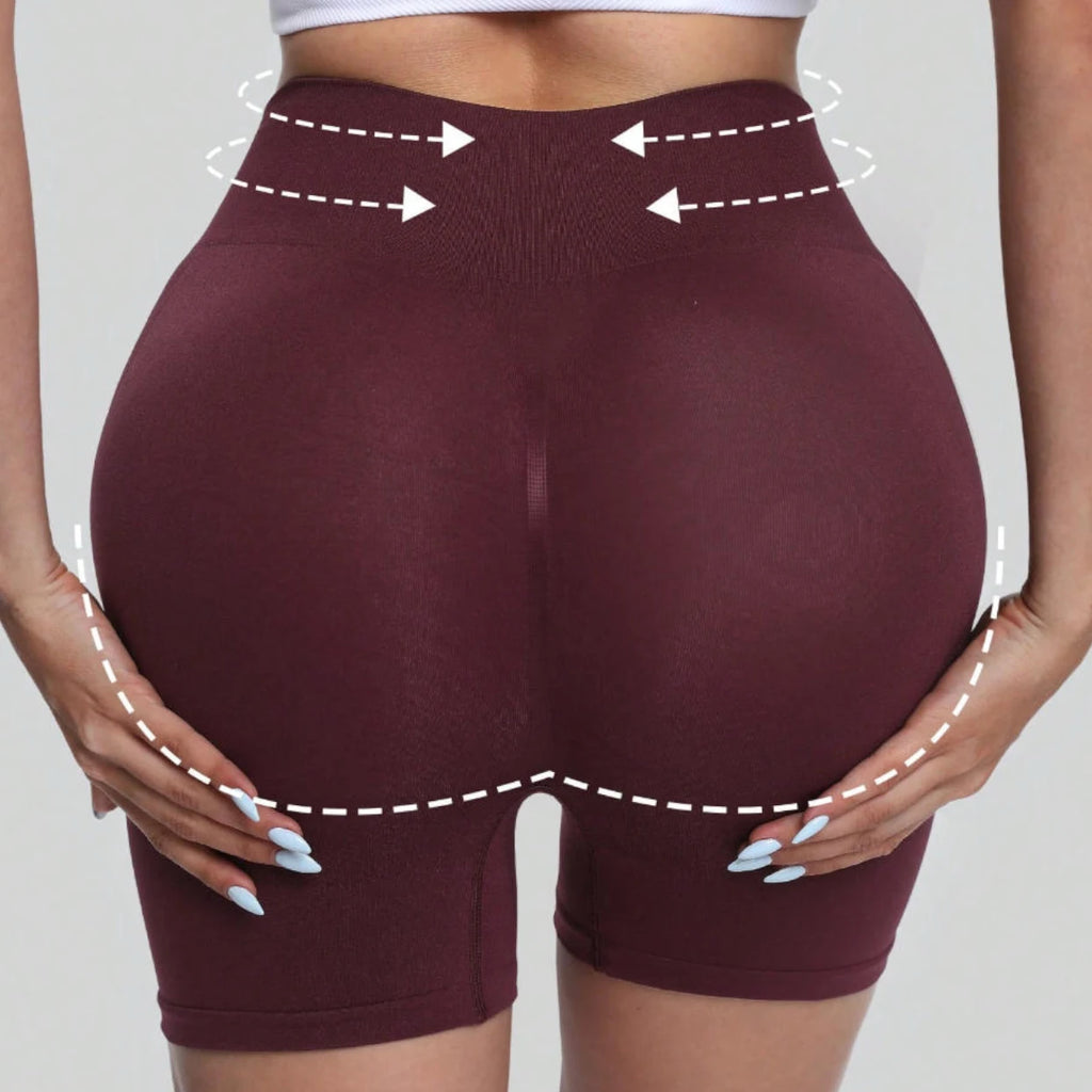 Women's Seamless High Waisted Scrunch Butt Lifting Yoga Shorts Quick Dry Breathable Fitness Tight Shorts for Workout Running