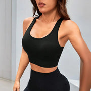 Sport bra tank with open back detail
