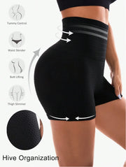 Quick-dry tummy control yoga shorts in lightweight spandex nylon blend