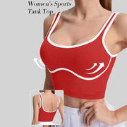 Maanga yoga tank showing seamless four-way stretch fabric