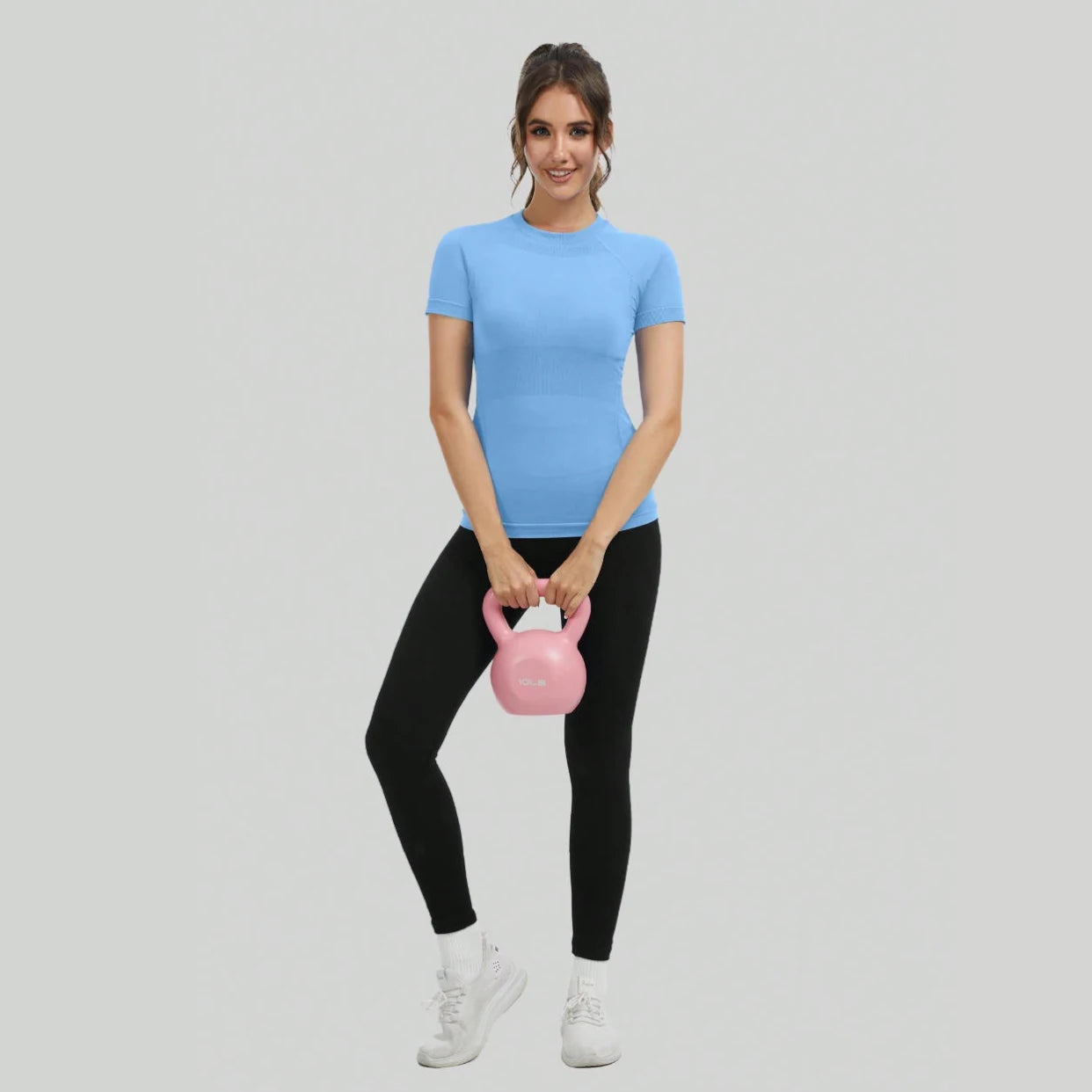 Workout Shirts for Women, Workout Tops for Women, Yoga Short Sleeve Shirts Soft Seamless Gym Shirts