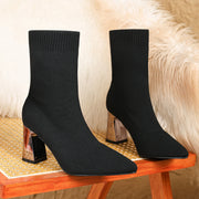 Maanga stretchy slip-on knit ankle boots