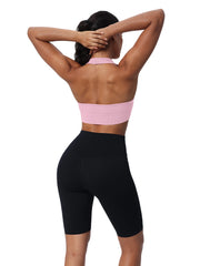 High support yoga bra in breathable spandex-nylon blend