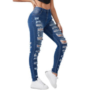 Maanga blue pencil jeans with vintage stone wash finish