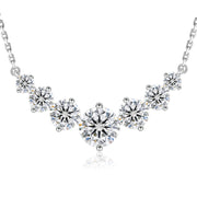 Maanga Moissanite Necklace with 1.7ct heart pendant in S925 sterling silver