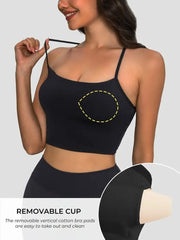 Maanga yoga sports bra tank with four-way stretch spandex-nylon fabric