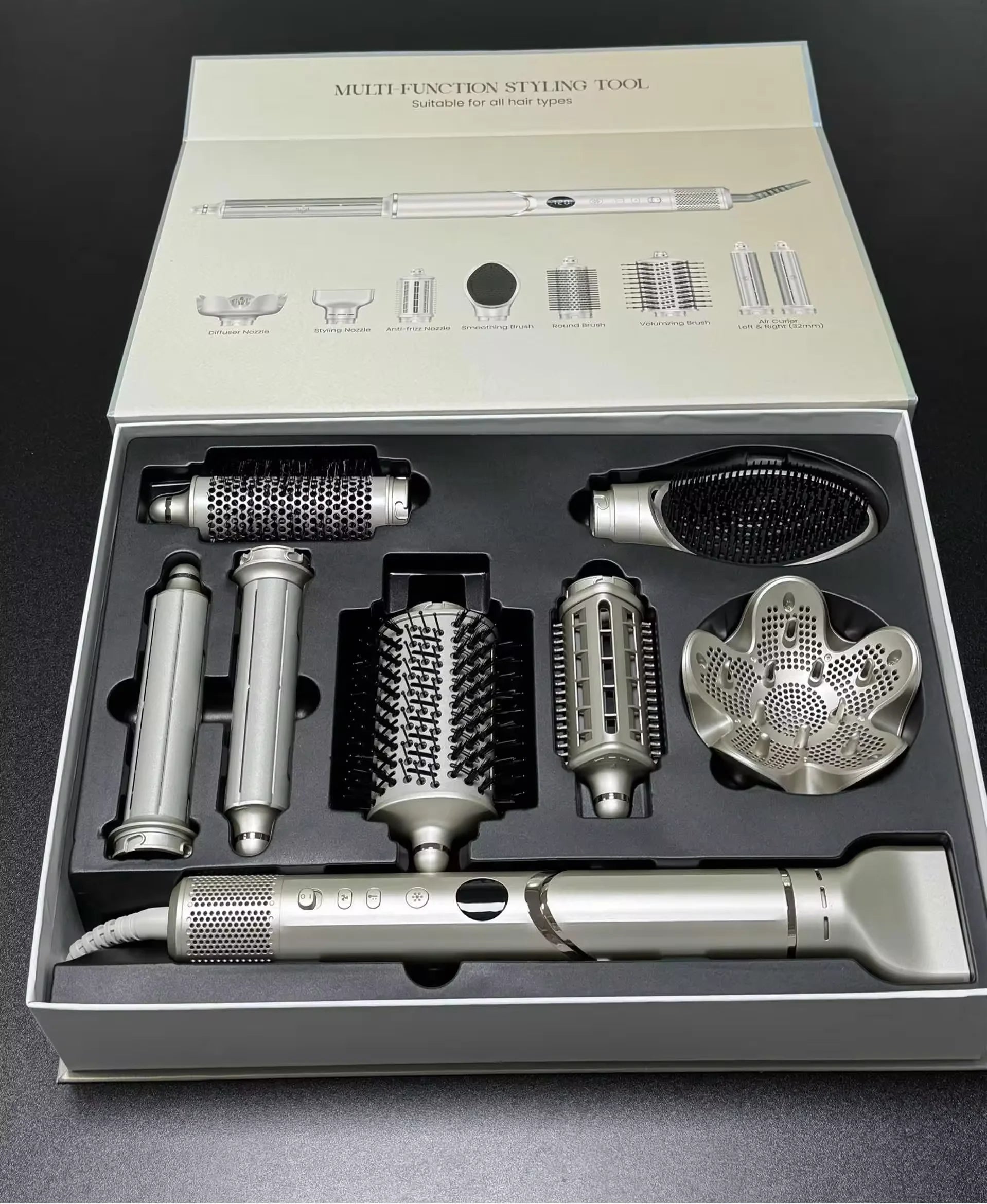 8 in 1 Air Styler Hair Styling Tools Professional Salon Multi Styler Automatic Wrap Curlers Ionic 110000RPM Hair Blow Dryer