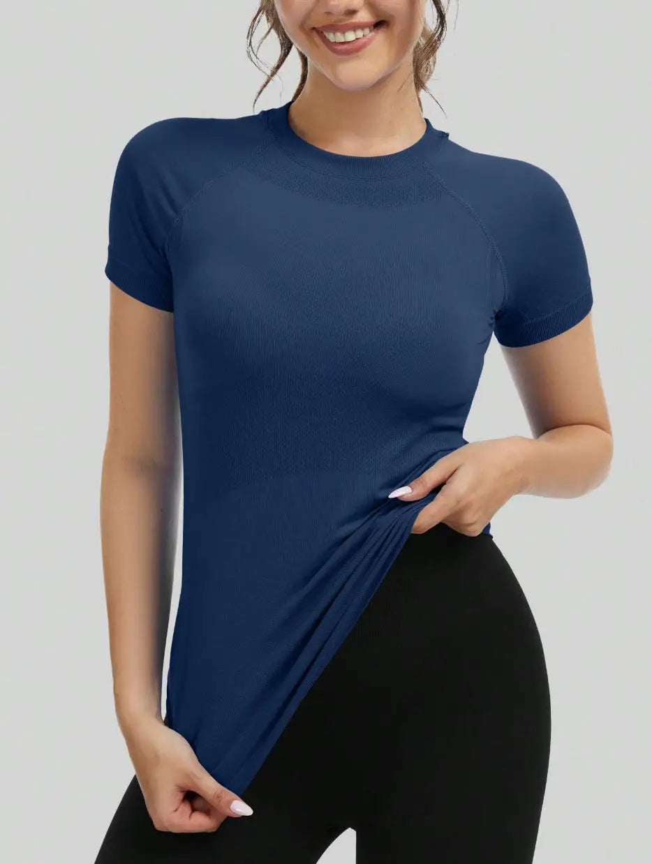 Seamless Workout Shirts for Women — Soft Yoga Gym Top