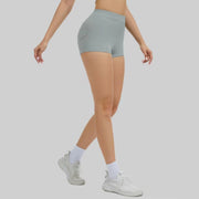 Lightweight 220g spandex-nylon yoga shorts, breathable weave