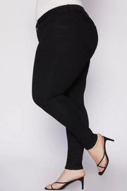 High waist stretchy denim jeans in classic medium wash