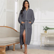 Girls spa party robe featuring a cute embroidered accent detail