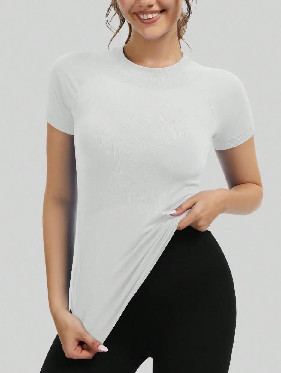 Seamless Workout Shirts for Women — Soft Yoga Gym Top