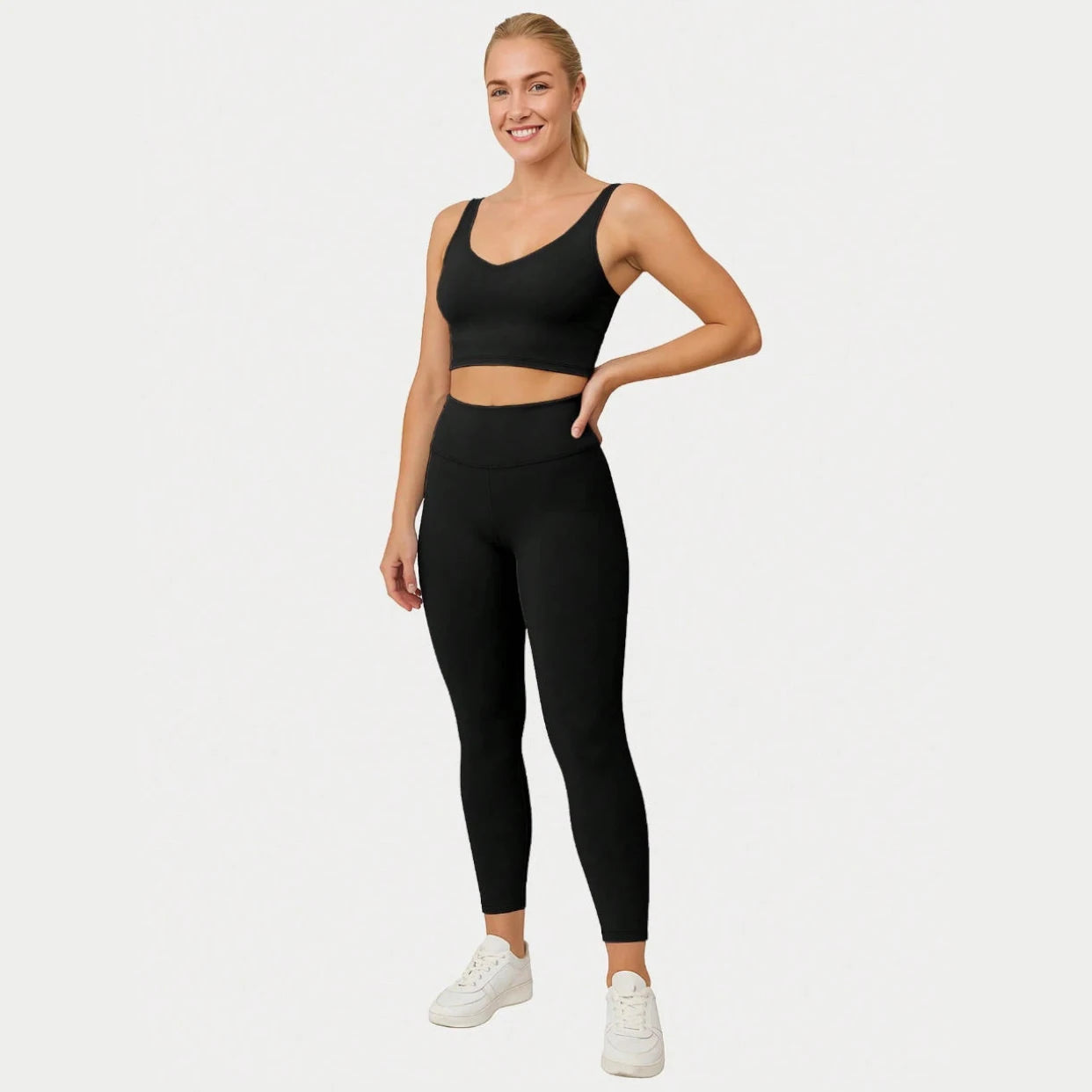 Women's Breathable High Support Yoga Sports Bra With Removable Chest Pads Lightweight Sleeveless Tank Tops for Workout Running