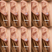 Classic unisex Moissanite Stud Earrings, lightweight design