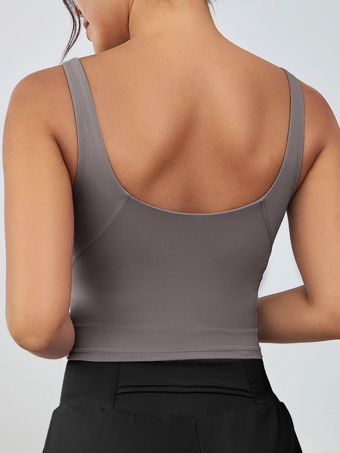 Women's Breathable High Support Yoga Sports Bra With Removable Chest Pads Lightweight Sleeveless Tank Tops for Workout Running