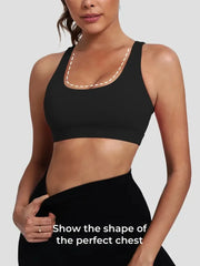 Breathable spandex and nylon blend yoga sports bra