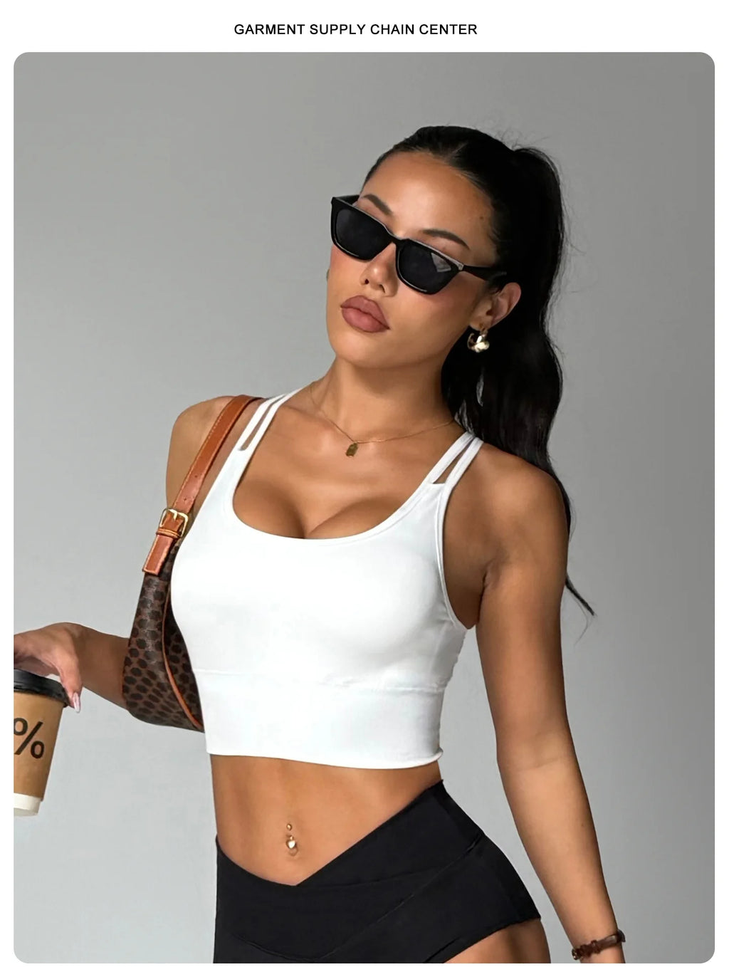Women's Fitness High-Intensity Breathable Yoga Sports Bra Shock-Proof Fixed Cup with Removable Chest Pads