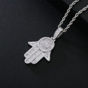 Maanga hip-hop Hamsa Hand charm in 24-inch length