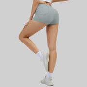 Butt-lifting yoga shorts with contoured sculpting fit