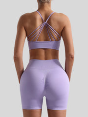 Maanga seamless sports bra with non-adjustable shoulder straps