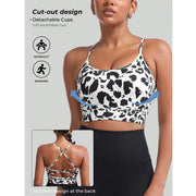 Women's Floral Crisscross High-Support Sports Bra with floral print