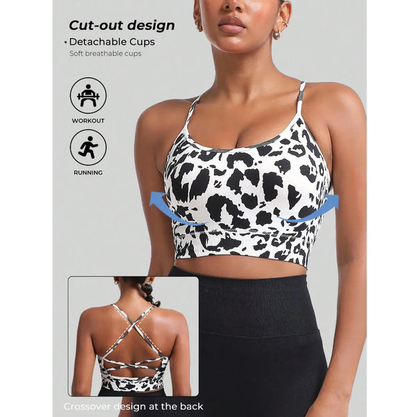 Floral Crisscross High-Support Sports Bra