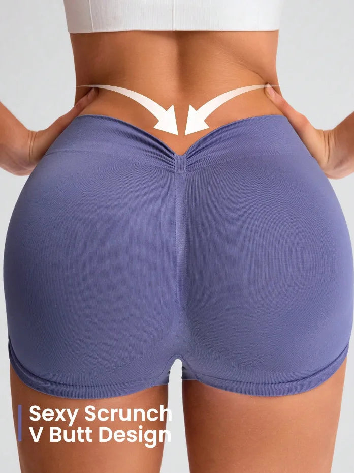 Workout Shorts for Women Scrunch Butt Lifting 3''- Medium Waisted Booty Workout Volleyball Yoga Seamless Shorts
