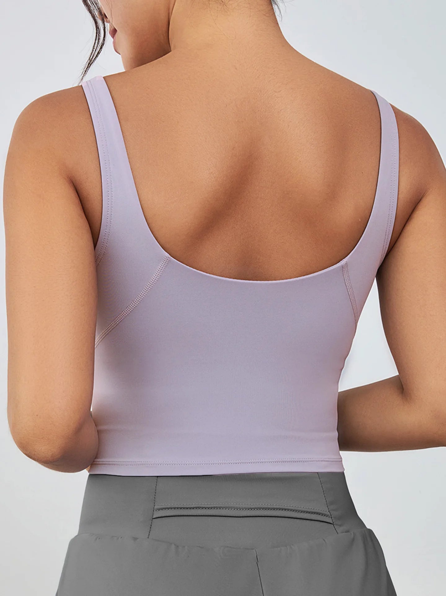 Women's Breathable High Support Yoga Sports Bra With Removable Chest Pads Lightweight Sleeveless Tank Tops for Workout Running