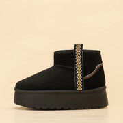 Cushioned midsole winter ankle boots for chilly days