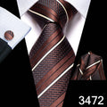 Free Shipping Business Design Jacquard Paisley Mens Silk Tie Gift Tie Cufflinks Hanky 3pc One Set