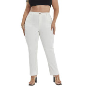 Plus Size Skinny Ripped Jeans in White