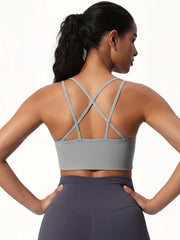 Seamless chest sports bra for smooth everyday training