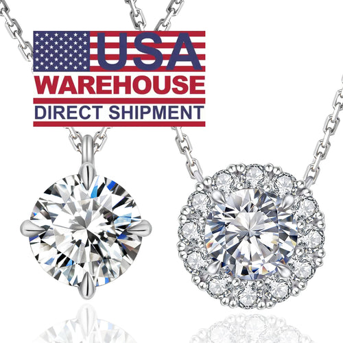 1CT Moissanite Cross Heart Pendant Necklace in 925 Sterling Silver