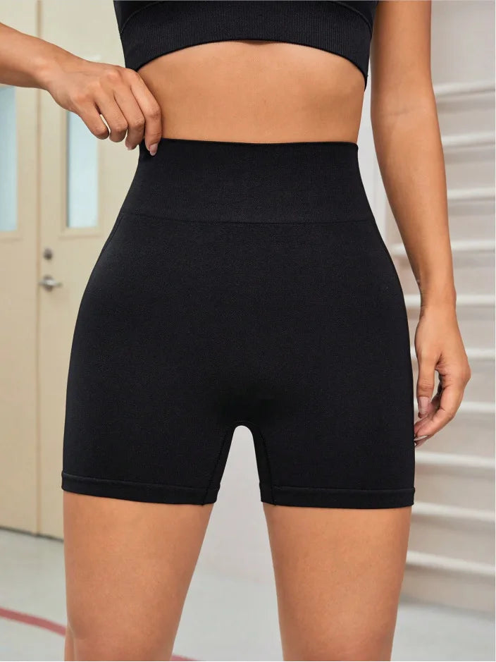 Women's Seamless High Waisted Scrunch Butt Lifting Yoga Shorts Quick Dry Breathable Fitness Tight Shorts for Workout Running
