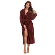 Bridal party flannel robe in warm pink fleece