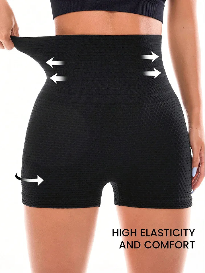 Women's Quick-Dry Breathable Yoga Shorts Hip-Lifting Tummy Control Sports Shorts Running Fitness Workout