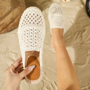 Slip-on fisherman sandals with stretch fabric upper