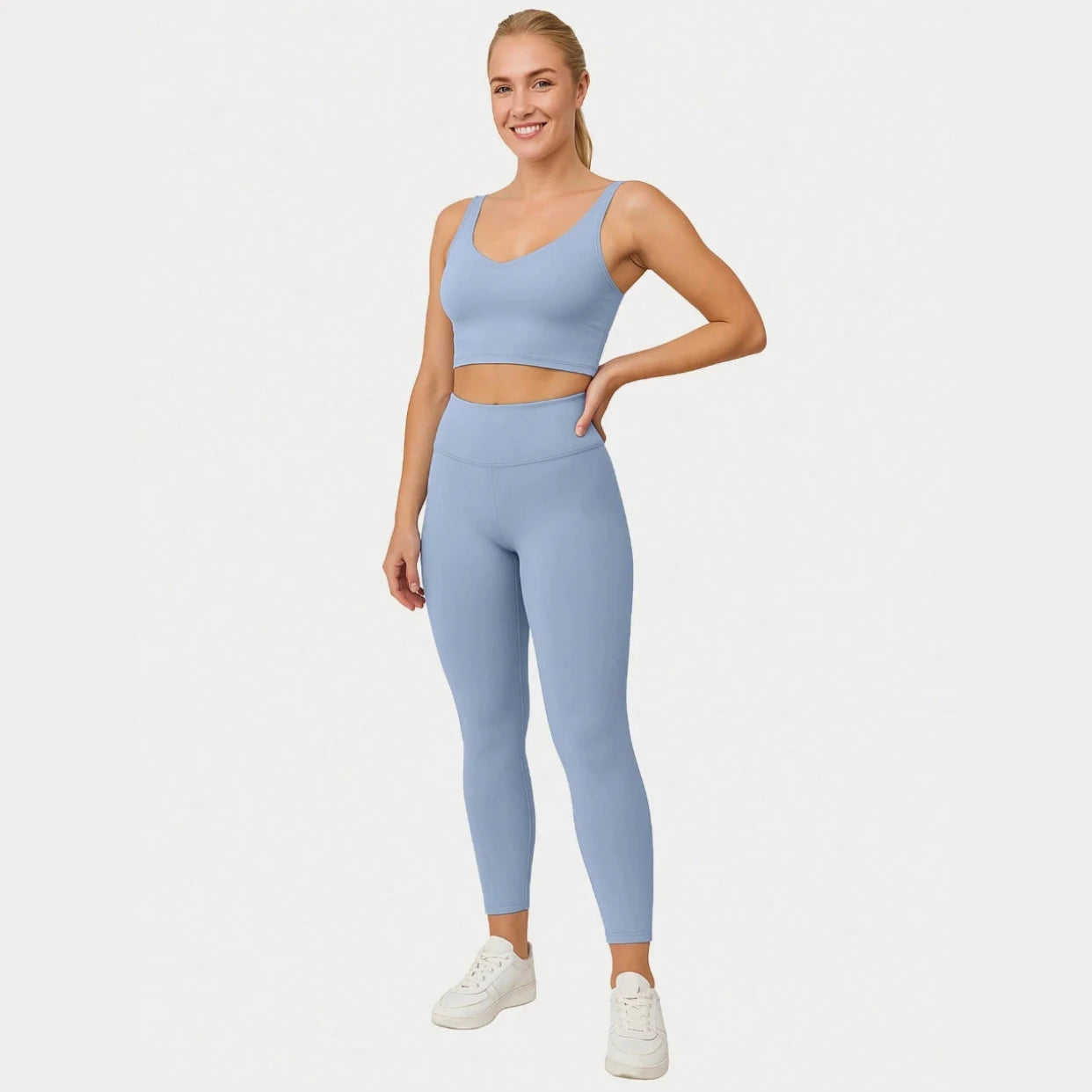 Women's Breathable High Support Yoga Sports Bra With Removable Chest Pads Lightweight Sleeveless Tank Tops for Workout Running