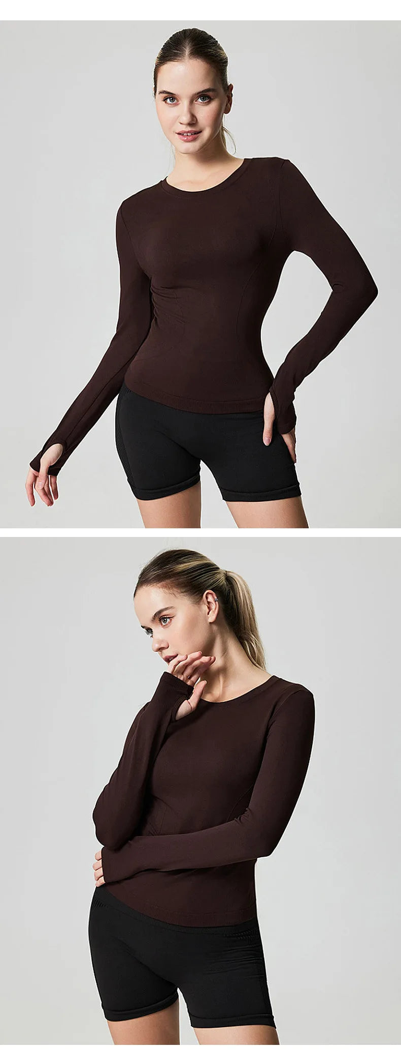 Women's Long Sleeve Workout Tops for Women Yoga Sports Athletic Gym Tops Yoga Daily Gym