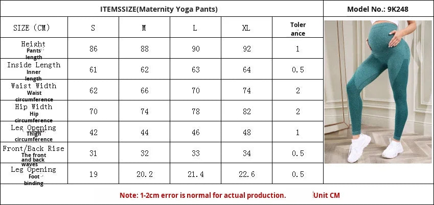 Maternity Solid Color High Waist Casual Leggings Abdominal Support Yoga Pilates Pregnancy Training Pants