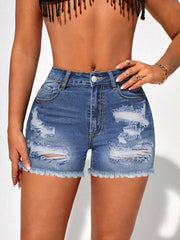 Maanga mid-waist jeans with lived-in medium wash finish