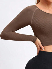 High-stretch seamless yoga top that moves with you