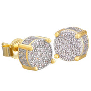 Iced Out CZ studs with micro-insert set stones for iced-out shine