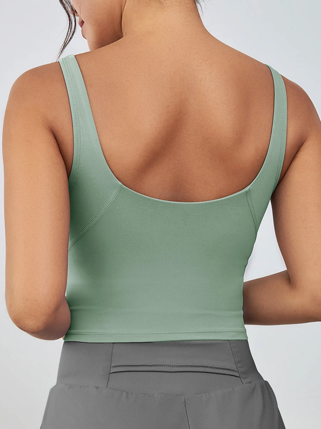 Women's Breathable High Support Yoga Sports Bra With Removable Chest Pads Lightweight Sleeveless Tank Tops for Workout Running