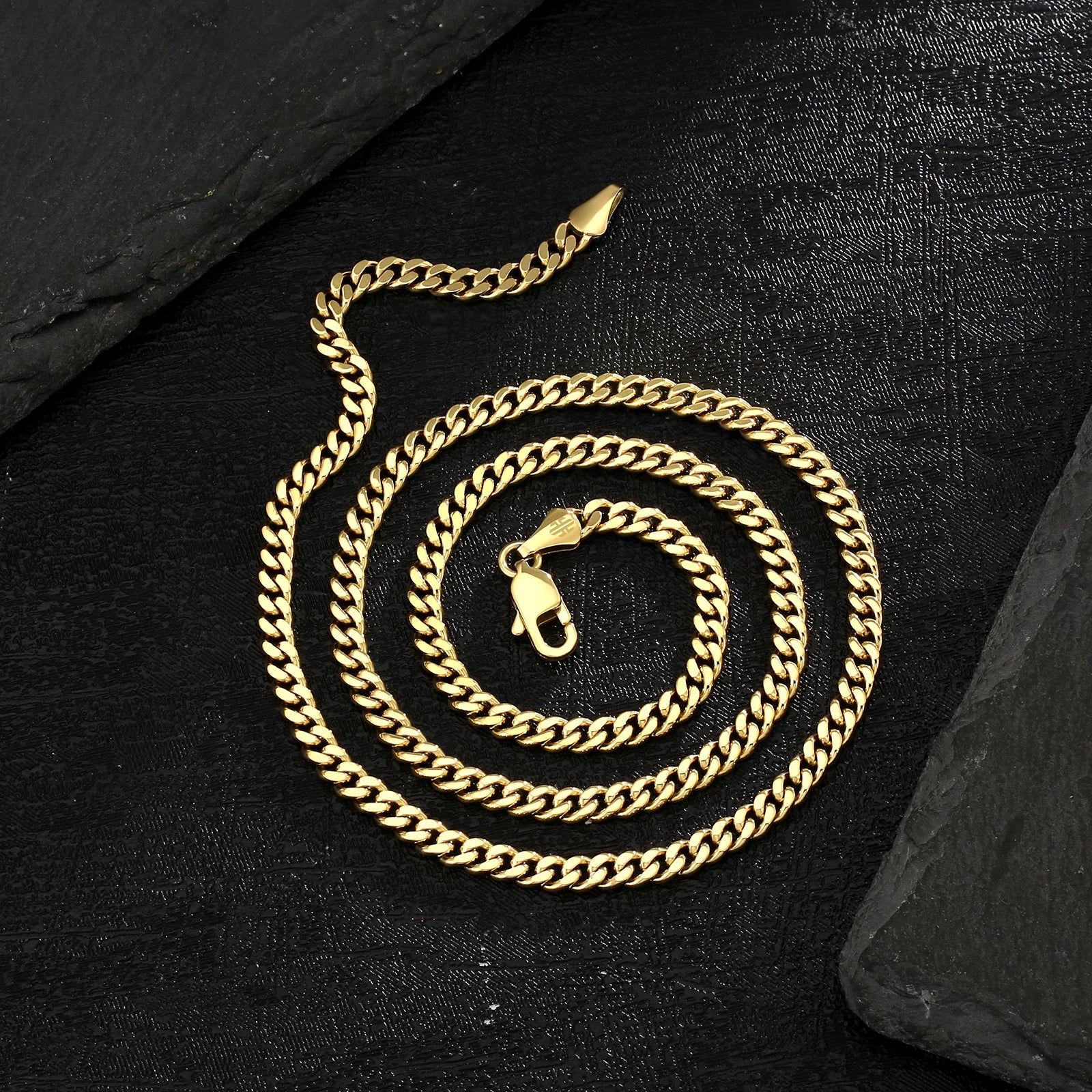 14K Gold Plated 3mm Cuban Link Chain Necklace