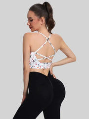 Quick-dry sweat-wicking sports bra with four-way stretch