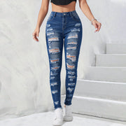 Maanga skinny ripped jeans in Dark Blue stretch denim