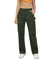 Baggy Cargo Jeans with high waist and multi-pocket denim styling