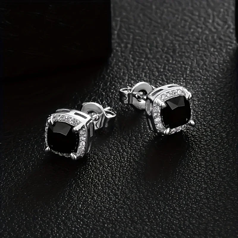 14K Gold Plated CZ Halo Stud Earrings — Unisex
